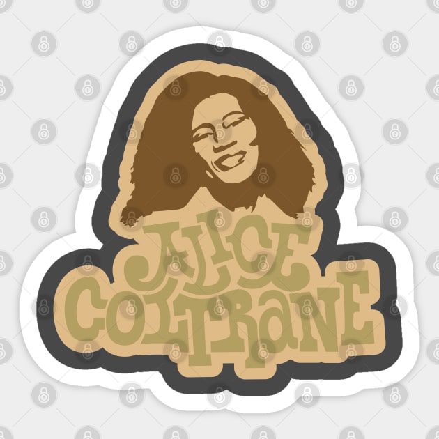 Alice Coltrane transcendence: Jazz Icon Inspired Design Sticker by Boogosh